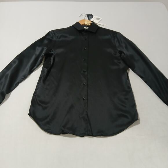 Lilysilk Shirt Womens 4 Black Mulberry Silk Tailored Button Front Blouse NWT - Picture 16 of 16